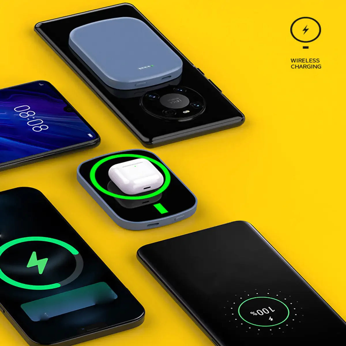 Magnetic Portable Power Bank and Wireless Charger – Fast Charging Anywhere